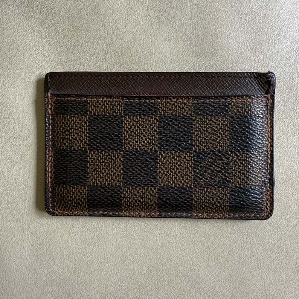 Louis Vuitton Brown and Black Checkered Key Card Holder